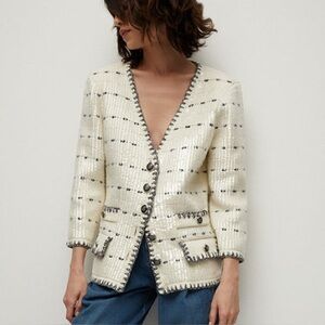 Veronica Beard ceriani sequin knit jacket